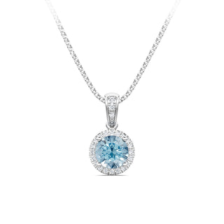 Aqua halo pendant