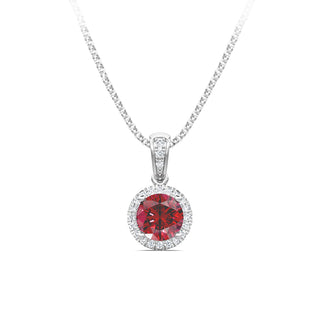Ruby halo pendant