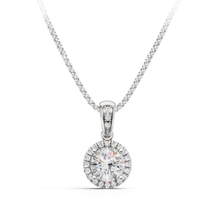 Topaz halo pendant