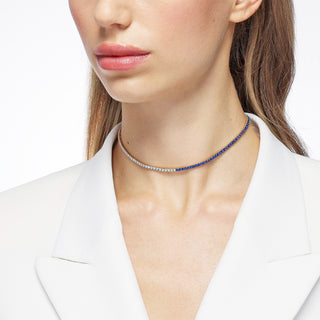 Sapphire/diamond necklace