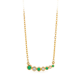 Emerald bar necklace