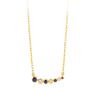 Sapphire bar necklace