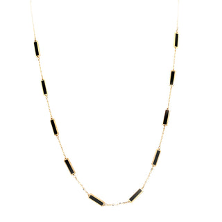 Onyx link necklace