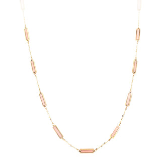 Coral link necklace