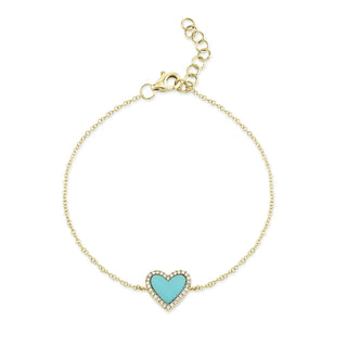 Turquoise heart bracelet