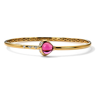 Pink tourmaline bangle