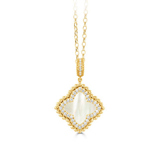 Pearl quatrefoil pendant