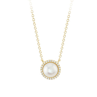 Pearl halo necklace
