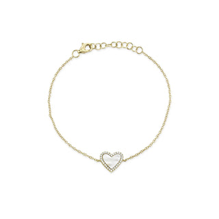 Pearl heart bracelet