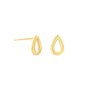Open teardrop studs