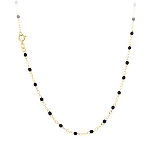Black bead necklace