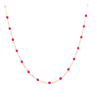 Pink bead necklace