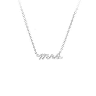 Silver "Mrs" Necklace