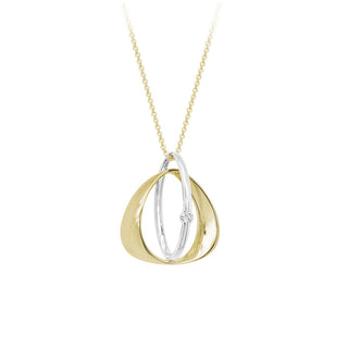 2-tone teardrop pendant