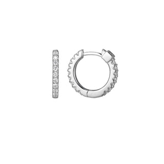 SS SMALL ELLE CZ HOOP EARRINGS