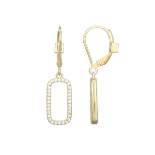 SS/GOLDTONE "ALLURE" DROP EARR