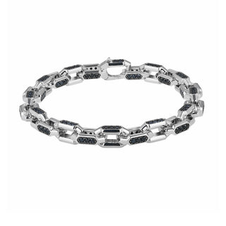 Faceted link bracelet