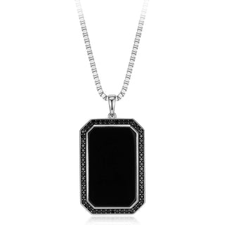 Black tag pendant