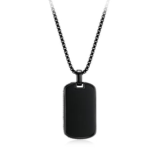 Black tag pendant