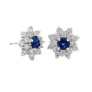 Sapphire halo studs