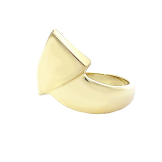 18k "V" ring