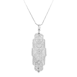 Deco filigree pendant