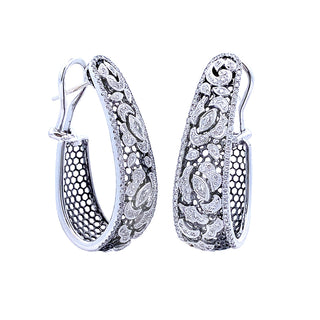 Vintage diamond hoops