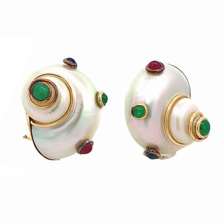 Vintage shell earrings