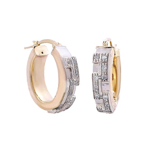 Vintage crystal hoops