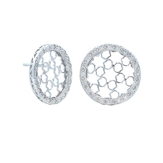 Lace circle earrings