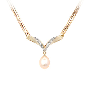 Pearl "V" necklace