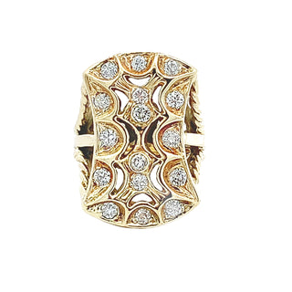 Oblong diamond ring