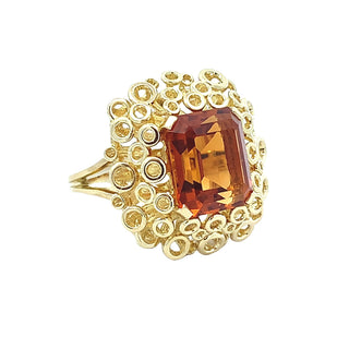 Citrine bubbles ring