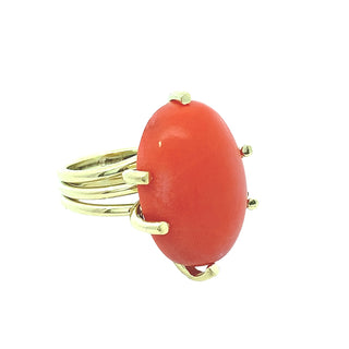 Salmon coral ring