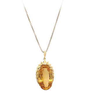 Large citrine pendant
