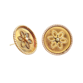Vintage disc earrings