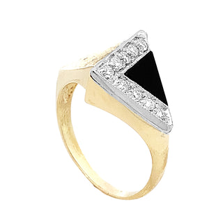 Black triangle ring