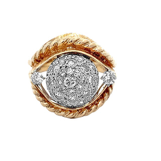 Pave dome ring