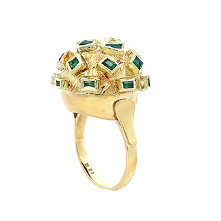 Emerald ball ring