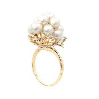 Pearl cluster ring