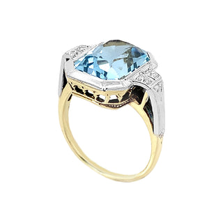 Aqua Deco ring