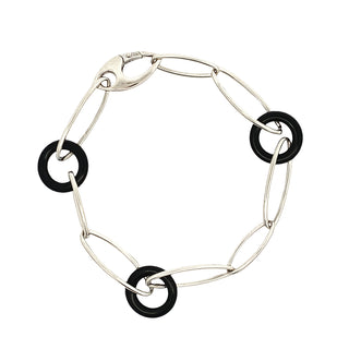 Onyx link bracelet