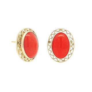 Coral earrings
