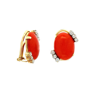 Coral earrings