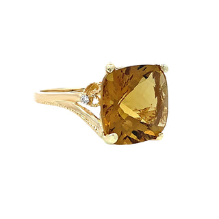 Cognac citrine ring