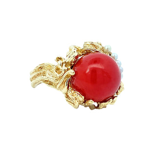 Red coral ring