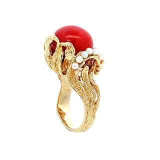 Red coral ring