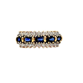 Sapphire halo ring