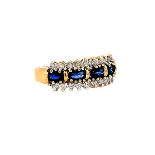 Sapphire halo ring