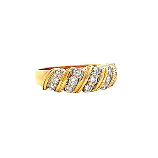 18k diamond band